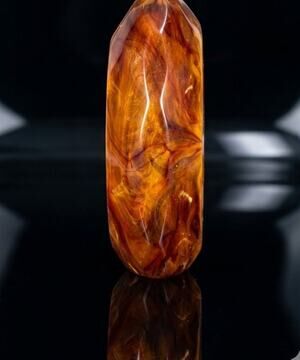 Rare Vintage "Monster" Bakelite Bangle Bracelet  Master Carved Honey Amber 7-Row